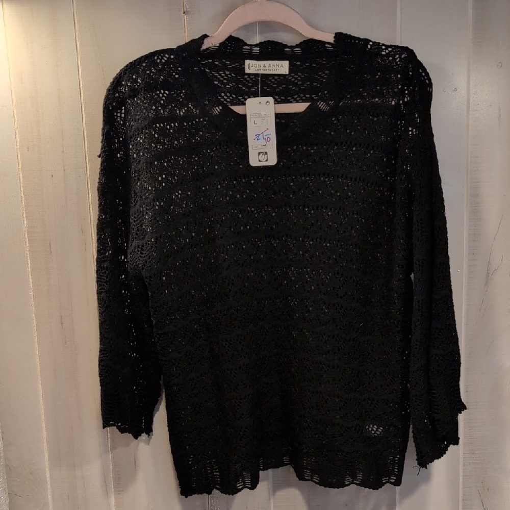 Lorna Jane Black Knit Sweater